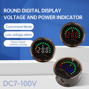2-wire Power Indicator LED Display High-Precision Voltmeter DC7-100V Voltage Meter for ternary lithium/lithium iron/acid battery