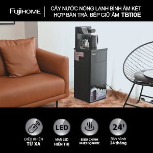 Cây nước nóng lạnh kết hợp bàn pha trà cafe bình lọc nước nóng lạnh Nhập Khẩu fujihome