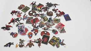 Bandai | 50/108pcs Marvel Spider-Man Stickers — DIY Graffiti Decorations for Laptops Water Bottles and Luggage