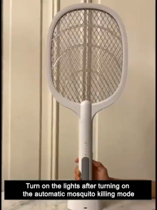 Rechargeable 2 in 1 Electric Mosquito Killer Racket Portable Mosquito Swatter Lamp Insect