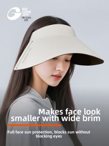 Golovejoy | Golovejoy Womens Summer Wide Brim Hat UPF50+ Sun Protection Adjustable Empty Top Full Face Shade Foldable Travel Hat