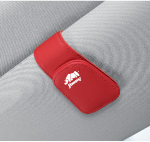 Car Logo Sun Visor Glasses Clip Ticket Card Storage Clamp For Suzuki Jimny Swift Ignis Alto SX4 Splash Baleno Kaiser DZire Swace