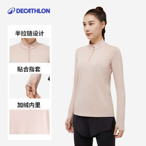 Áo Thun Thể Thao Dài Tay Decathlon Ấm Áp Chạy Bộ Ngoài Trời Mùa Thu Đông Nhanh Khô Thoáng Khí Thường Ngày Dành Cho Nữ