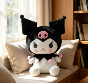 Sanrio | 2026 New Sanrio Strawberry Kuromi & My Melody Plush Pillow Soft Fluffy Stuffed Doll Cute Bedroom Decor Surprise Gift for Girls
