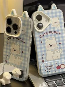 Full Zhe Blue Plaid Dog Phone Case for Oppo Realme 14 pro 15 13 12 10 Realmegtnoe7x Protective Cover True Igt7 6 5pro Viral V60 50 Womens Yuanqi