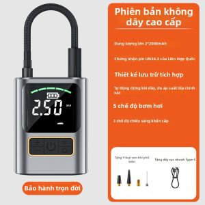 Máy Bơm Hơi Tự Động Di Động với Máy Đo Áp Suất Lốp