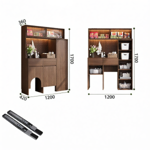 Cleaning Storage Cabinet with Pegboard Real Wood