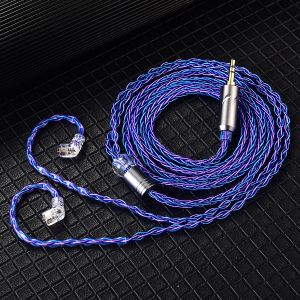 QKZ T1 Earphones Cable QDC Copper Silver-Plated Upgrade Wire 3.5mm Wired Headphones High Quality Earbuds Lightweight Headsets
