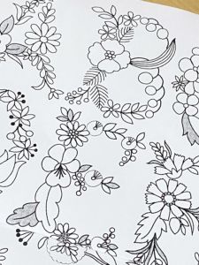 Handmade Letter Pattern Water Soluble Fabric for DIY Embroidery Clothing Black And White Print Material Gift for Clothes