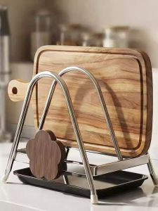 XUNHUAI | Vintage Style Drainage Storage Rack for Cutting Boards and Utensils