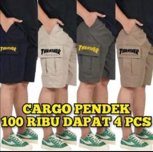 PAKET 100RIBU DAPAT 4 CELANA CARGO PENDEK PRIA