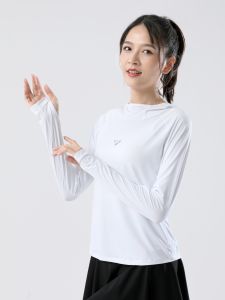 Running Sun Protection Clothing Long Sleeve Hoodie Womens Thin Fitness Leisure Sports T-shirt Quick Dry Hiking Suit