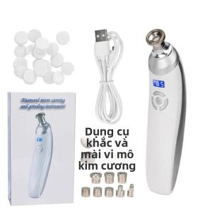 Máy Vi Kim Kim Cương Cầm Tay Loại Bỏ Mụn Đầu Đen Chăm Sóc Da Mặt Thiết Bị Làm Đẹp Với Pin Sạc