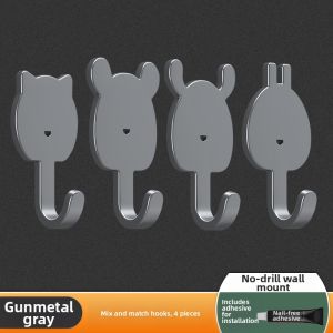 Cute Cartoon Strong Adhesive No-Drill Single Hook