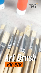 TRG Kuas Lukis Cat Air Minyak Akrilik Poster BR-679 No. 1-12 - Watercolor Acrylic Paint Art Brush Flat Type TRG