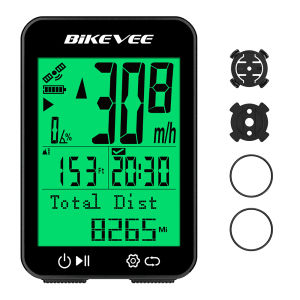 Máy Tính Xe Đạp GPS Không Dây Máy Đo Tốc Độ Đạp Xe Ngoài Trời Máy Đo Tốc Độ 12 Ngôn Ngữ Đèn Nền Tự Động Thông Minh Bikevee 2.4 Màn Hình Màu