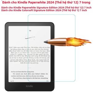   Kính Cường Lực Bảo Vệ Màn Hình Cho Kindle Paperwhite 2024 (thế Hệ Thứ 12) 7-inch Độ Rõ Ràng Hd Chống Trầy Xước Phiên Bản Chữ Ký Chống Dầu Tương Thích