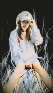 Crewneck MRKO Motif Bunga Mawar Bahan Katun Fleece Keren