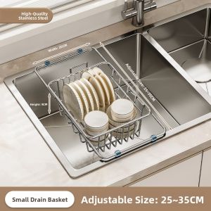 Micoe | Stainless Steel Kitchen Sink Drain Board Multi-Function Extendable Basket