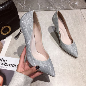 French Style Crystal Butterfly Knot High Heels Womens Spring Autumn New Fashion Princess Single Shoes Elegant Lady Thin Heel