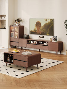 Vintage Style Solid Wood TV Console Combination Cabinet