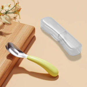 OUSKA | Food Grade 316 Stainless Steel Baby Spoon Set Small Size Deep Soup Spoon