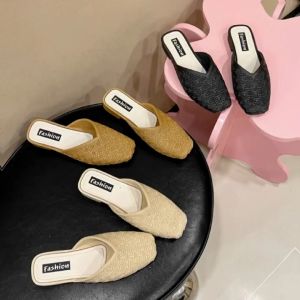 OKAIDO Sandal Mules Selop Wanita Cewek Perempuan Gaya Fashion Korea Style Bahan Karet Kekinian