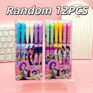 Anime Girl Group Erasable Pens Retractable Gel Pens Smooth Writing Comfy Grip Cute Student Stationery School Office Kids Gift