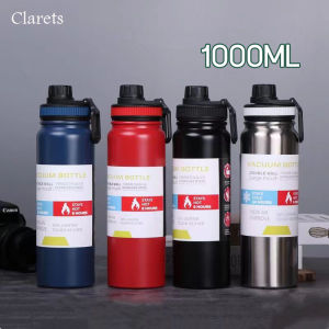 Tumbler Hot and Cold Large Capacity Thermos Tumbler Outdoor Sports Bottle Stainless Steel Cup Portable Water Bottle 1000ml(32OZ)