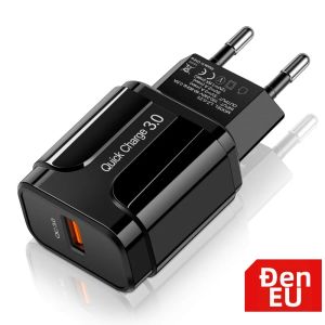 Bộ Sạc Nhanh 18W QC 3.0 Bộ Sạc Tường USB-C Cho iPhone Huawei Samsung Xiaomi Redmi POCO - Quick Charge 3.0 EU/US Plug