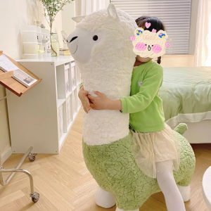 Super Large Creative Alpaca Seat Animal Stool Handmade Floor Ornaments Shoe Change Stool Housewarming Moving Holiday Gift