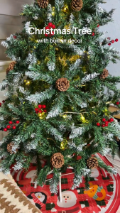 White Christmas Tree 3/4/5/6ft Xmas Tree Christmas Tree With Snow iron-legged flocked tree
