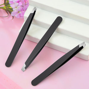 Talao Eyebrow Tweezers Stainless Steel Professional Trimmer Eyelash Clip Flat/oblique