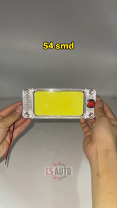 LED 12V 24V COB Car Lorry Interior Lamp With Cover + Switch On Off Button Trailer Room Lamp Kereta Lori Treler