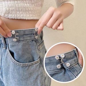 Nút Gài điều chỉnh lưng quần rộng Thắt lưng dạng gài - Móc thu hẹp eo quần Bò quần Jeans Nam Nữ - Chốt cài quần rộng eo Maxshopdoc