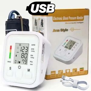 Portable Digital Upper Arm Blood Pressure Monitor Measurement Tool Blood Pressure Monitor Meter Tonometer Sphygmomanometer