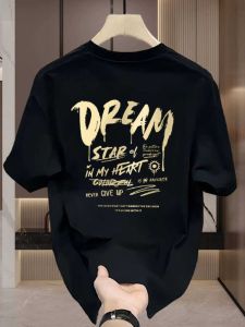 American Retro Ins Trendy High Quality Short Sleeve T-Shirt Men Loose High Street Casual Half Sleeve round Neck Top Clothes