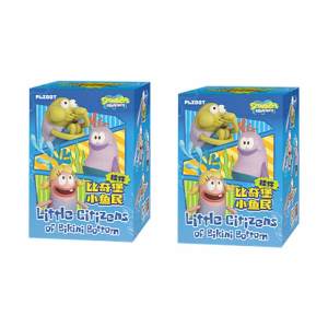 52TOYS | Cartoons Series Little Citizens Of Bikini Bottom Blind Box Modeling Cute Keychain Toy Decoration Mystery Box Periphery Fun Gifts