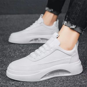 Best Sellers Men Korean Fashion Low Cut White Sneakers Laces Non-Slip Thick Sole Comfortable Casual Rubber Shoes For Men