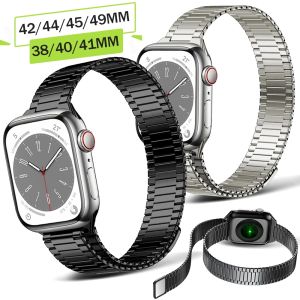 Dây Đeo Nam châm Bằng Thép Không Gỉ cho Apple Watch Ultra 3 2 Band 49mm 46mm 41mm 45mm Vòng Đeo Tay Sang Trọng cho iWatch Series 11 10 9 8 7 6 5 4 SE3 44mm 42mm 38 40mm
