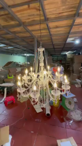 Đèn chùm nhựa 15 bóng chuyên dùng trang trí đám cưới decor nhà hàng studio