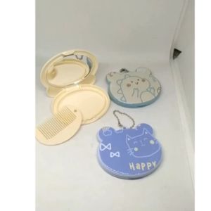 Gương trang điểm-Gương nhỏ kèm lược-Gương bỏ túi(6.5x7cm)