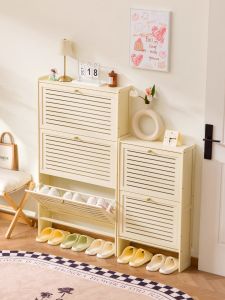 XUNHUAI | Creamy Style Ultra-thin Multifunctional Storage Cabinet