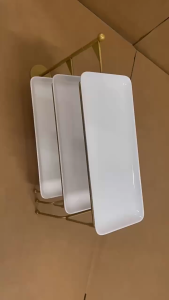2/3 Tier Serving Tray Set Tiered Serving Platters Collapsible Sturdier Stand with Stable Cross Bars 12 Inch Three Layer Serving for Party Entertaining Food Display Fruit Dessert