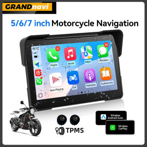 5"/6"/7"inch Carplay Motorcycle Navigation GPS Wireless CarPlay Android Auto Airplay Display Screen Portable Moto Monitor IPX67