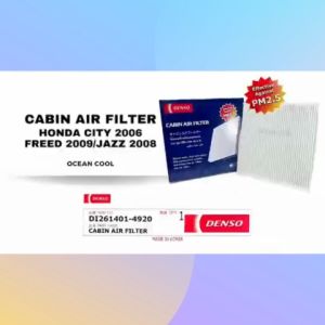 กรองแอร์ ฮอนด้า ซิตี้ 2006 ฟรีด 2009 แจ๊ซ 2008 ป้องกัน PM 2.5 เดนโซ่ แท้ FIL0054 DENSO DI261401-4920 CABIN AIR FILTER HONDA CITY ’06 /FREED ’09