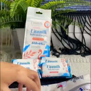 [Einmilk Wet Wipes] 8Pack 64Sheet Baby Wipes Newborns Wet Tissue Tisu Basah Non Alcohol 婴儿湿巾 WW4503R