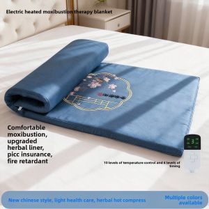 Electric Heating Moxibustion Mat Mugwort Pad Warmth Quilt Hot Compress Thermal Blanket Electric Heating Quilt Rectangular Shape Back And Leg Use