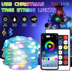Lampu LED Strip Running RGB 10m Smart App Bluetooth + Lampu Natal Smart App Warna-warni + Remote Colokan USB