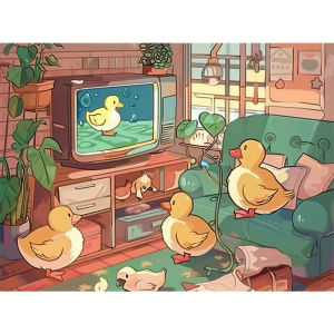 Duckling Cute Baby Duck Animal Jigsaw Puzzle 500 1000 1200 2000pcs For Beginners Family Quality Time Cognitive Training Toy